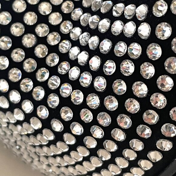 Coach Jonie Mini Bag Crystal Beaded Leather CW574 Crossbody Black Wristlet Curve - Picture 10 of 14